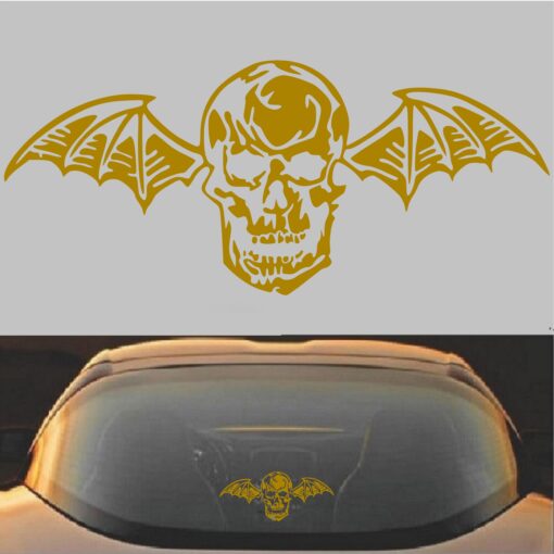 Avenged Sevenfold A7X Death Bat Decal Sticker Gold