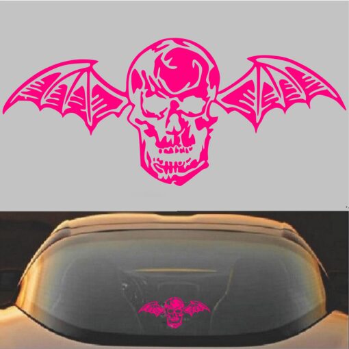 Avenged Sevenfold A7X Death Bat Decal Sticker Hot Pink