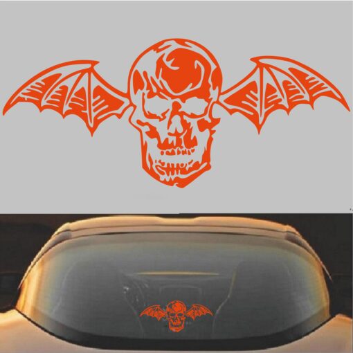 Avenged Sevenfold A7X Death Bat Decal Sticker Orange