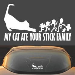 my cat ate your stick family decal sticker