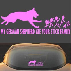 My German Shepherd Ate Your Stick Family Vinyl Decal Sticker