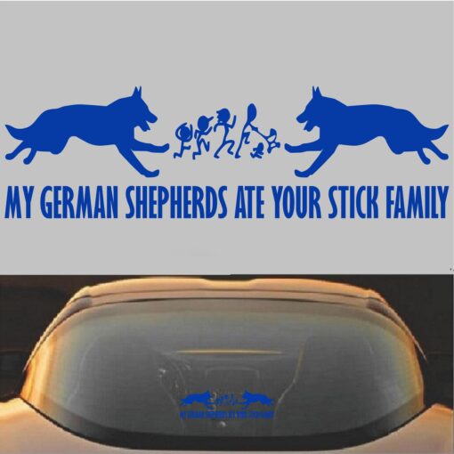 My German Shepherds Ate Your Stick Family Decal Sticker