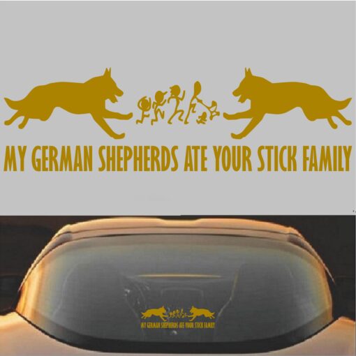 My German Shepherds Ate Your Stick Family Decal Sticker