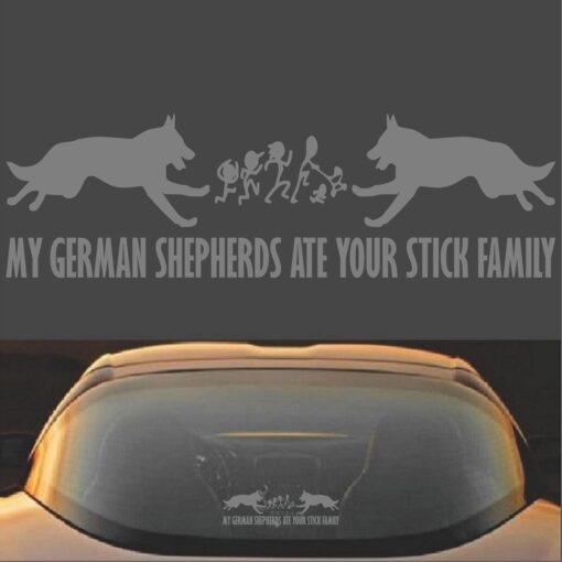 My German Shepherds Ate Your Stick Family Decal Sticker