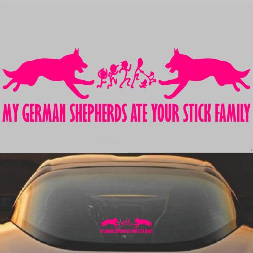 My German Shepherds Ate Your Stick Family Decal Sticker