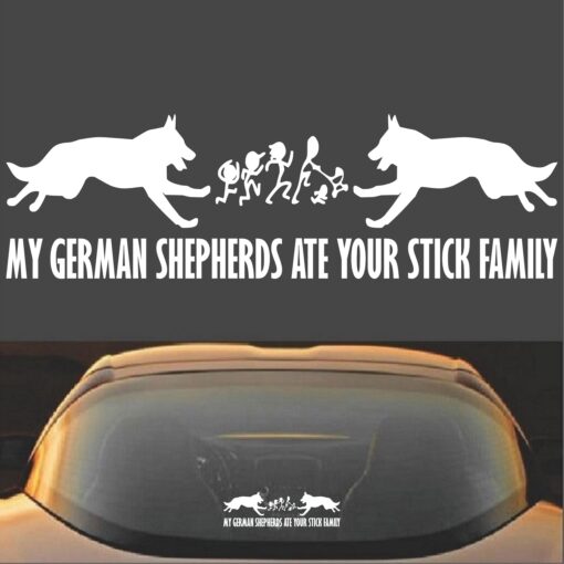 My German Shepherds Ate Your Stick Family Decal Sticker