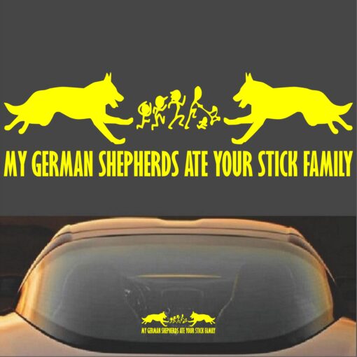 My German Shepherds Ate Your Stick Family Decal Sticker