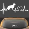 German Shepherd heartbeat decal sticker