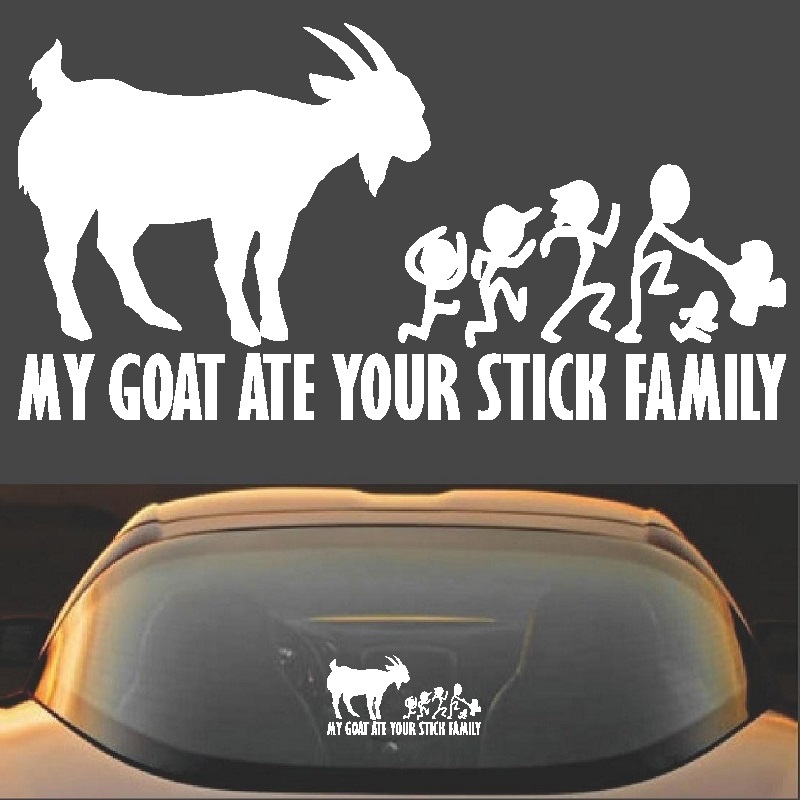 My Goat Ate Your Stick Family Decal Sticker