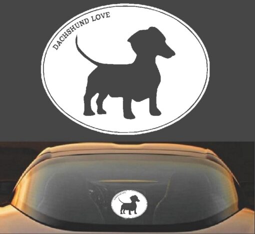 Dachshund Love Decal Sticker