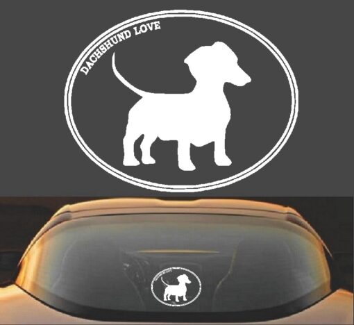 Dachshund Love Decal Sticker