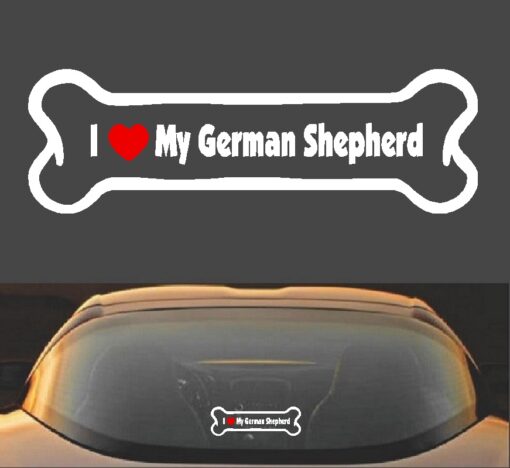 I love my German Shepherd decal sticker