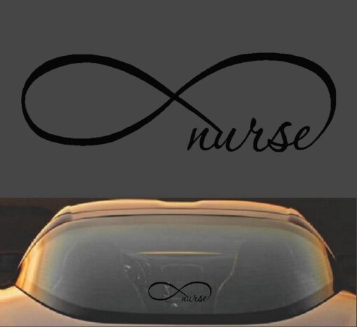 Infinity Nurse Symbol RN Vinyl Decal Sticker - Image 2