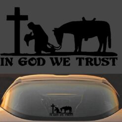 Praying Cowboy decal sticker