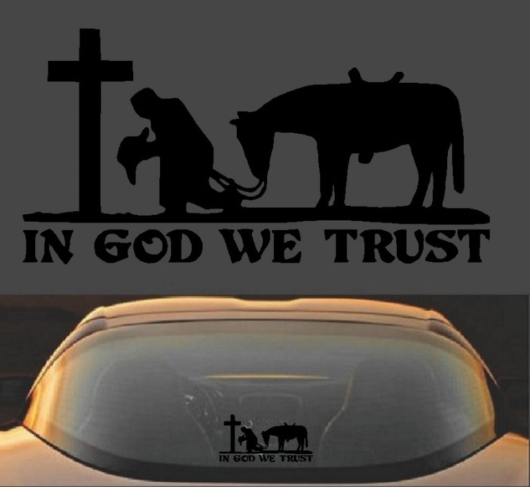 Praying Cowboy decal sticker