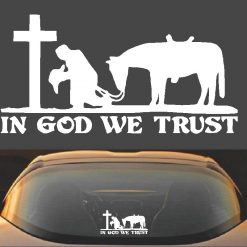 Praying Cowboy decal sticker