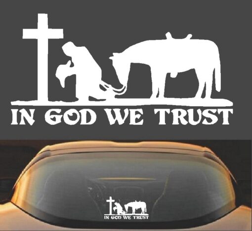 Praying Cowboy decal sticker