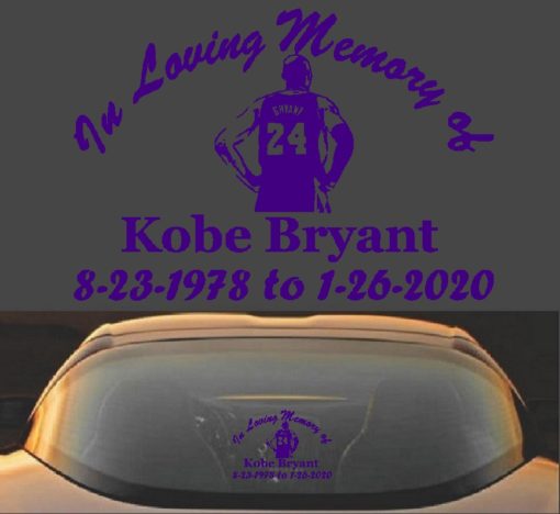 Kobe Bryant Memorial Decal Sticker