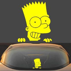 Peeking Bart Simpson Decal Sticker