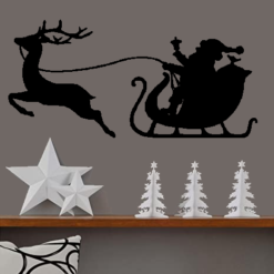 Santa Claus Reindeer Decal Sticker