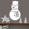 Snowman Holiday decal sticker