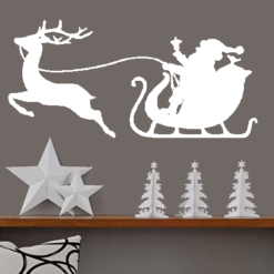 Santa Claus Reindeer Decal Sticker